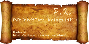 Pünkösti Krisztián névjegykártya